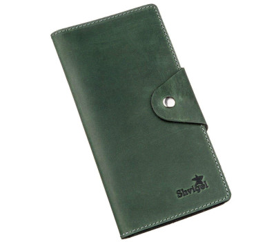 Гаманець унісекс з вінтажної шкіри SHVIGEL 16168 Зелений