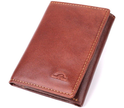 Компактний гаманець для чоловіків з натуральної глянсової шкіри Tony Perotti 20900_1 (3810 moro) Коричневий