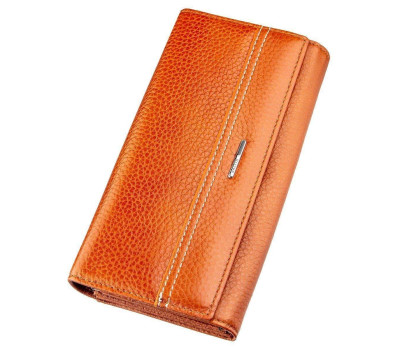 Гаманець горизонтальний жіночий шкіряний BALIYA 18980 Помаранчевий