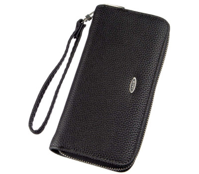 Гаманець жіночий на одну блискавку з екошкіри флотар KIVI 19014 Чорний