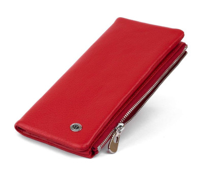 Вертикальний гаманець на кнопці жіночий ST Leather 19202 Червоний
