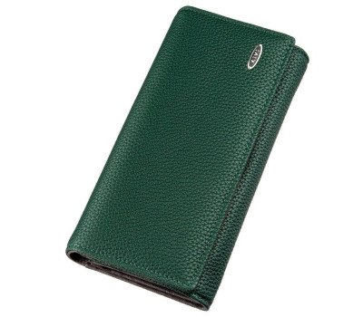 Гаманець жіночий із зернистої екошкіри KIVI 19057 Зелений