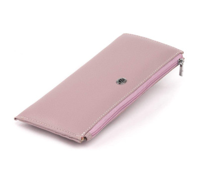 Горизонтальний тонкий гаманець зі шкіри ST Leather 19327 Ліловий