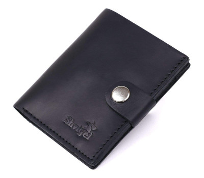 Шкіряний чоловічий гаманець Shvigel 16474 Чорний
