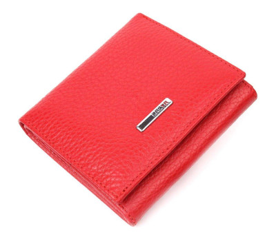 Невеликий жіночий гаманець з монетницею з натуральної шкіри KARYA 21380 Червоний