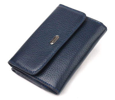 Практичний гаманець для жінок із натуральної шкіри флотар CANPELLINI 21593 Синій
