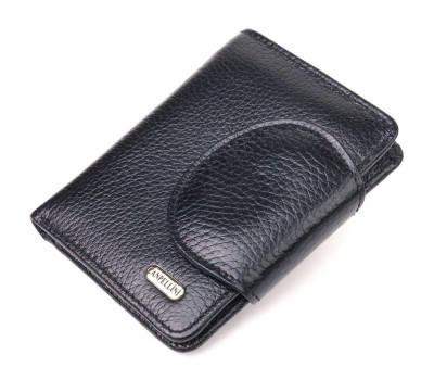 Зручний невеликий жіночий гаманець з натуральної шкіри CANPELLINI 21668 Чорний
