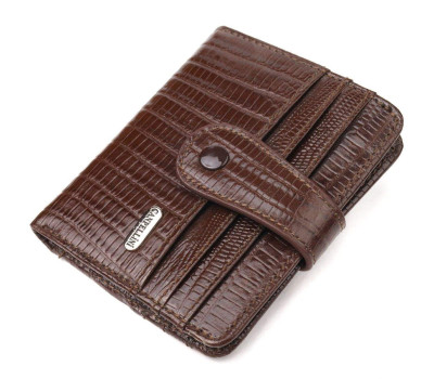 Фактурний гаманець для чоловіків з натуральної шкіри CANPELLINI 21691 Коричневий