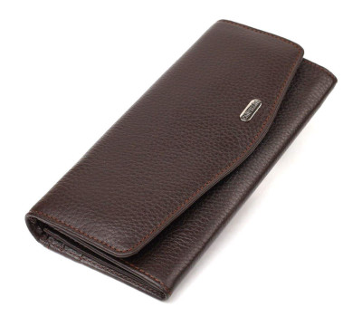 Жіночий гаманець зі зручним функціоналом шкіряний CANPELLINI 21723 Коричневий