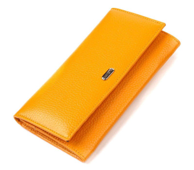 Яскравий жіночий гаманець з натуральної шкіри CANPELLINI 21832 Жовтий