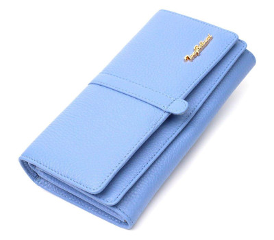 Красивий жіночий гаманець з великою кількістю відділень із натуральної шкіри Tony Bellucci 21962 Блакитний