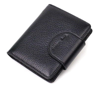 Жіночий гаманець із натуральної шкіри в класичному чорному кольорі Tony Bellucci 21987 Чорний