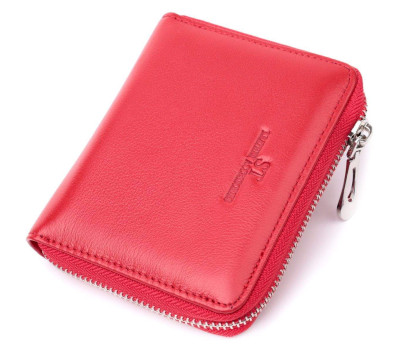 Симпатичний жіночий гаманець із натуральної шкіри ST Leather 22448 Червоний