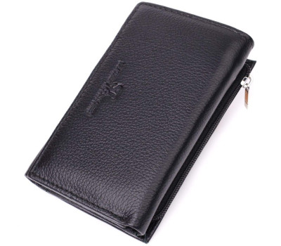 Шкіряний жіночий гаманець у три додавання ST Leather 22488 Чорний