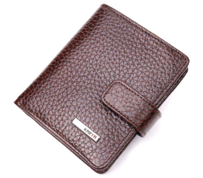 Компактний гаманець для чоловіків з натуральної шкіри KARYA 21326 Коричневий