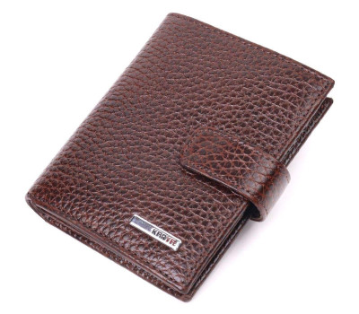 Чоловічий шкіряний невеликий гаманець KARYA 21389 Коричневий