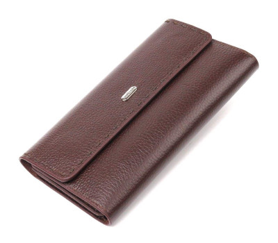 Місткий жіночий гаманець з натуральної шкіри CANPELLINI 21660 Коричневий