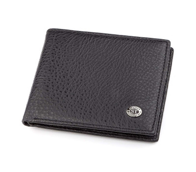 Чоловічий гаманець ST Leather 18319 (ST160) шкіряний Чорний