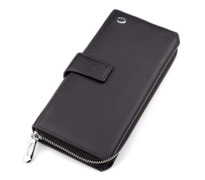Чоловічий гаманець ST Leather 18453 (ST128) стильний Чорний