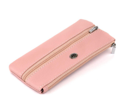 Ключниця-гаманець з кишенею жіноча ST Leather 19353 Рожева