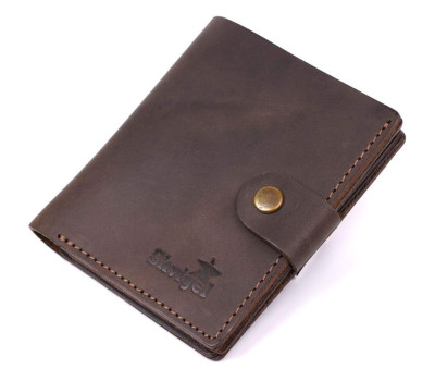 Шкіряний чоловічий гаманець Shvigel 16475 Коричневий