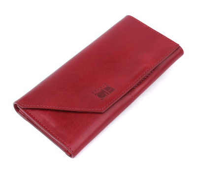 Чудовий шкіряний жіночий гаманець Grande Pelle 11576 Бордовий