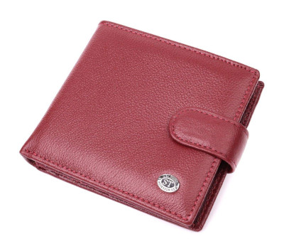 Практичний жіночий гаманець з натуральної шкіри ST Leather 22554 Бордовий