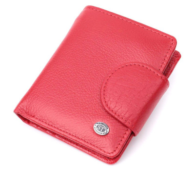 Яскравий гаманець для жінок із кишенею для монет із натуральної шкіри ST Leather 22726 Червоний
