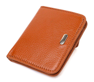 Невеликий жіночий гаманець із натуральної шкіри флотар CANPELLINI 21796 Світло-коричневий