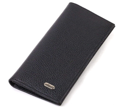 Чоловічий вертикальний гаманець із натуральної шкіри CANPELLINI 21898 Чорний