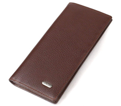 Чоловічий гаманець вертикальний без застібки з натуральної шкіри CANPELLINI 21904 Коричневий