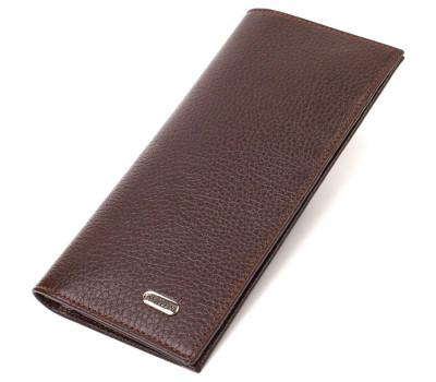 Класичний чоловічий вертикальний гаманець із натуральної шкіри CANPELLINI 21902 Коричневий