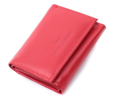 Маленький зручний гаманець з монетницею із натуральної шкіри ST Leather 22741 Червоний