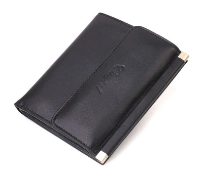 Ультрамодний гаманець для жінок з натуральної гладкої шкіри CANPELLINI 21928 Чорний