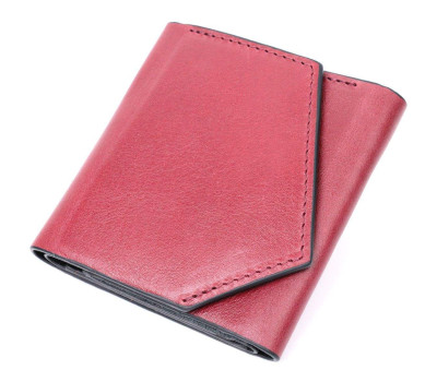 Стильний невеликий гаманець із натуральної шкіри GRANDE PELLE 16800 Бордовий