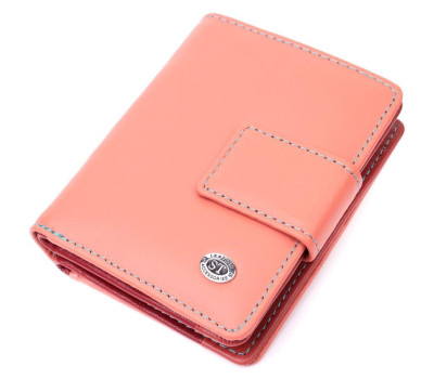 Жіночий шкіряний вертикальний гаманець невеликого розміру ST Leather 19438 Помаранчевий