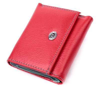 Яскравий маленький гаманець для жінок із натуральної шкіри ST Leather 19502 Червоний