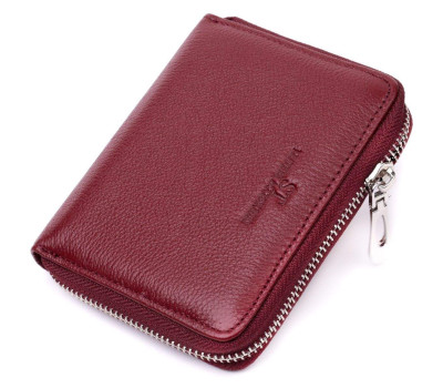Практичний гаманець для жінок із натуральної шкіри ST Leather 22450 Бордовий