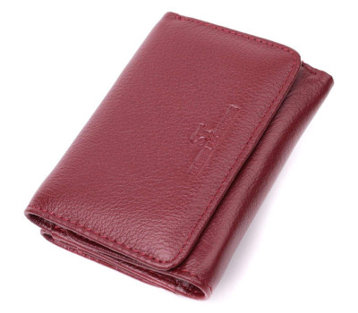 Шкіряний цікавий гаманець для жінок ST Leather 22507 Бордовий