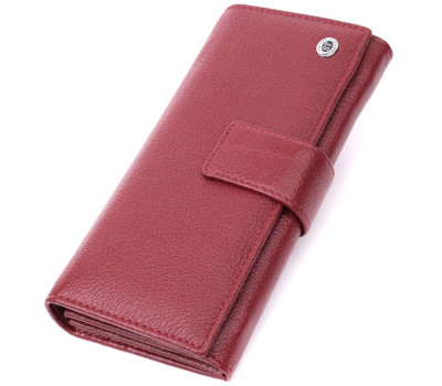 Гаманець для жінок на чотири відділення для купюр з натуральної шкіри ST Leather 22550 Бордовий