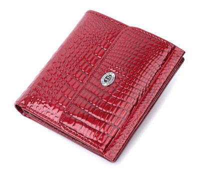 Фактурний жіночий гаманець із натуральної шкіри ST Leather 22705 Червоний