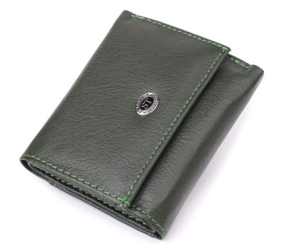 Жіночий мініатюрний гаманець із натуральної шкіри ST Leather 23083 Зелений