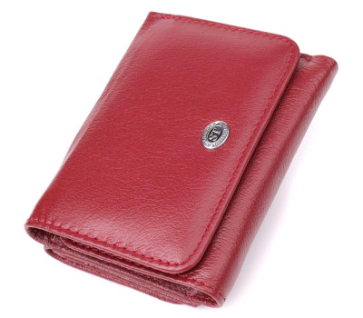 Компактний жіночий гаманець із натуральної шкіри ST Leather 23073 Бордовий
