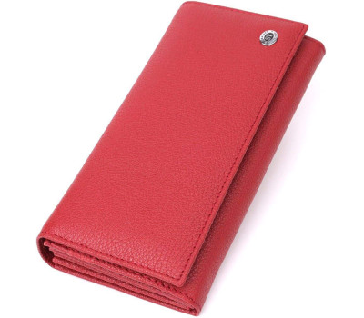 Жіночий місткий гаманець з натуральної шкіри ST Leather 23096 Червоний