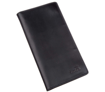 Гаманець чоловічий вертикальний вінтажна шкіра SHVIGEL 16200 Чорний