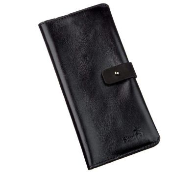 Гаманець чоловічий вертикальний зі шкіри Алькор SHVIGEL 16204 Чорний