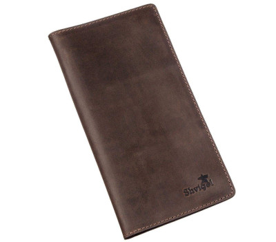 Гаманець чоловічий вертикальний матовий SHVIGEL 16198 Коричневий