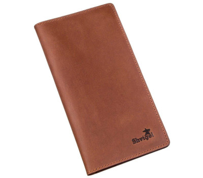 Гаманець чоловічий вертикальний матовий SHVIGEL 16199 Рудий