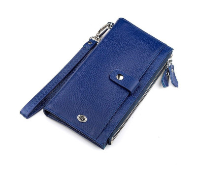 Гаманець жіночий ST Leather 18416 (ST420) з ременем на зап'ястя Синій