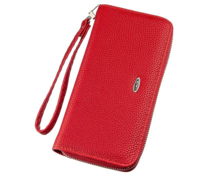 Гаманець жіночий на одну блискавку з екошкіри флотар KIVI 19015 Червоний